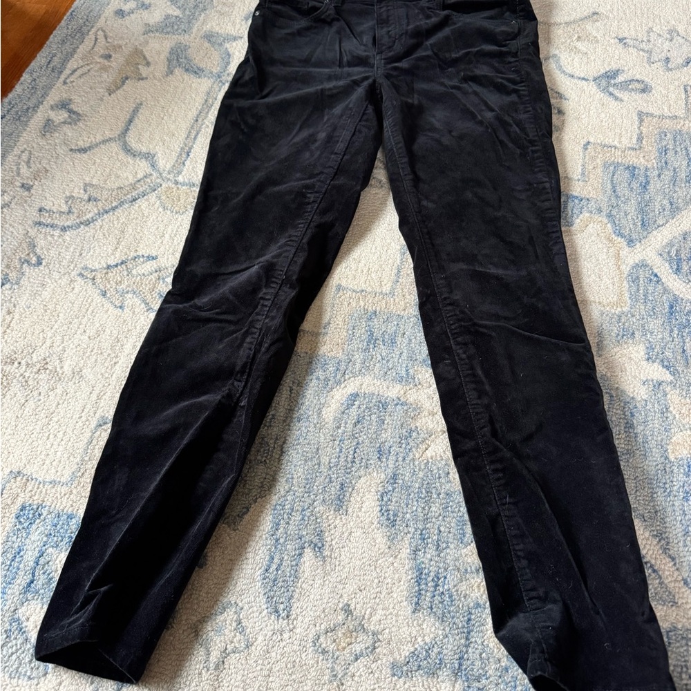 Black velvet skinny pants by Loft